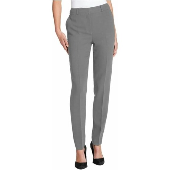 DKNY Women's Dress Pants Fitted Waist Skinny Straight Leg Gray Size 14 - Picture 1 of 3